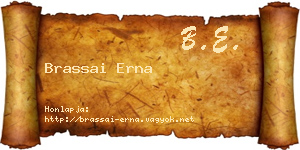 Brassai Erna névjegykártya
